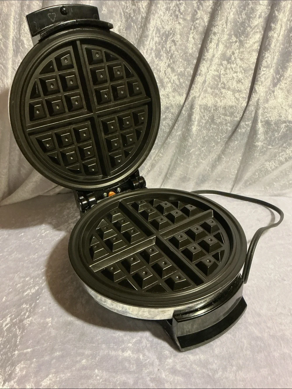 Electric Waffle Maker - Silver and Black